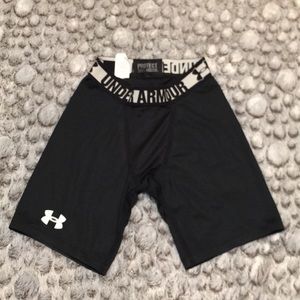 Mens small black Under armour compression shorts